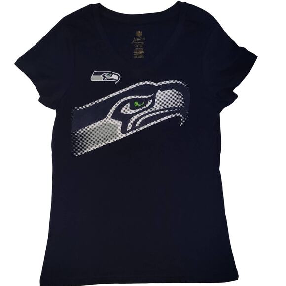 NFL Other - NFL Juniors Seahawks blue shirt 100% cotton size L